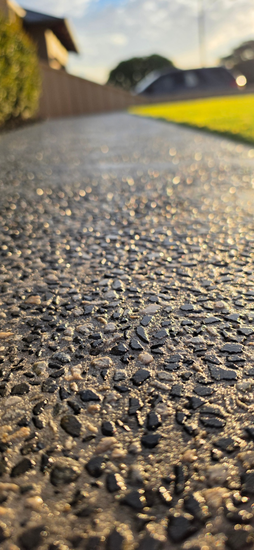 Honed washed aggregate finish